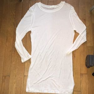 Cabi basic long sleeved sheer white top tunic